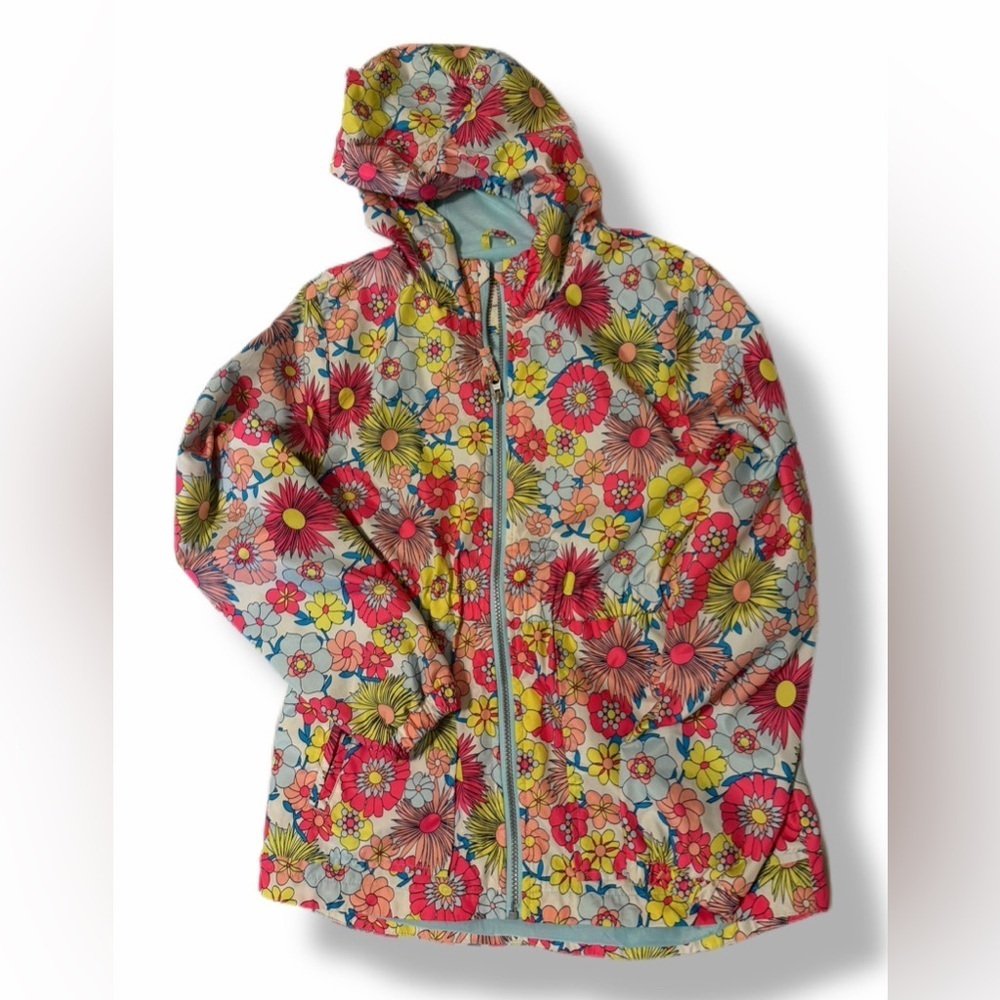 Jessica Simpson Hooded Vibrant Floral Kids Light Jacket Girls Size 14-16